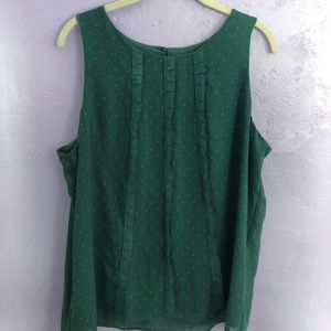 Loft Green Polka Dot Tank Top - Size XL